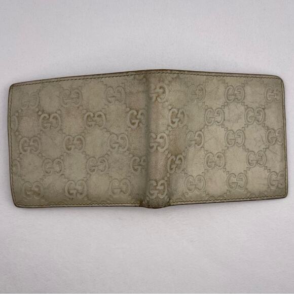 Gucci Ivory Monogram Leather Bifold Wallet - Picture 9 of 12